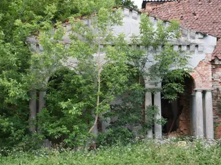 Miniatura: Ruiny dworu Długosze z 1857 roku rodziny Lebesius